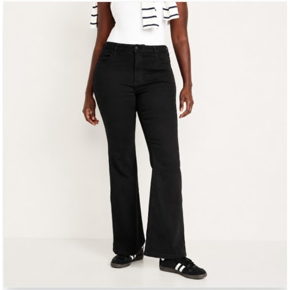 Old Navy Black High Waist Wow Flare Stretch Bootcut Jeans 12